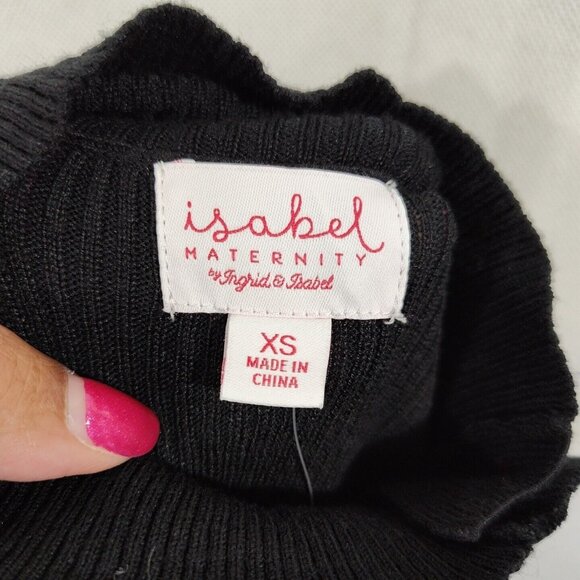 Isabel Maternity by Ingrid Isabel Ribbed Knit Dress Women Size XS Turtleneck NEW - Picture 5 of 7